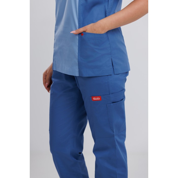 Timeless Scrub suit tow tone Indigo / Ceil Blue 